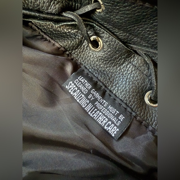 Open Road 100% Leather Women's Motorcycle Club-Style Vest Size Large - Picture 11 of 12